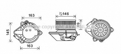AVA QUALITY COOLING rt8584 -  Электродвигатель, вентиляция салона
